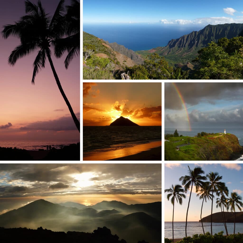 A collection of picturesque photos from Hawaii.
